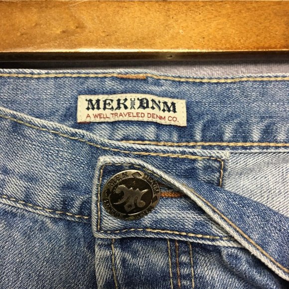 COPY - MEK Mens Chicago Boot Cut Blue Jeans size 40x34 Button Fly Cotton Denim … - Picture 7 of 15